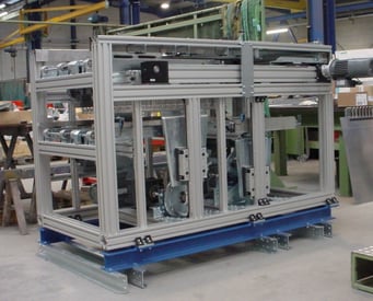 Automation workstation built with Robotunits T-Slotted aluminum frame